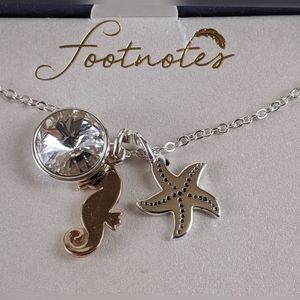 Footnotes Fine Silver Plat Beach Starfish Necklace
